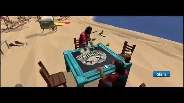 Double Slam animation from the Domino Gwaan Bad domino slam game